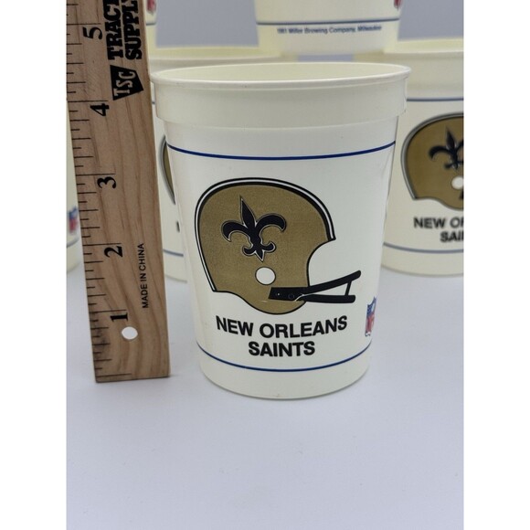 1981 Saints Miller High Life NFL Man of the Year Cups Set of 6 New Old Stock - Picture 6 of 11